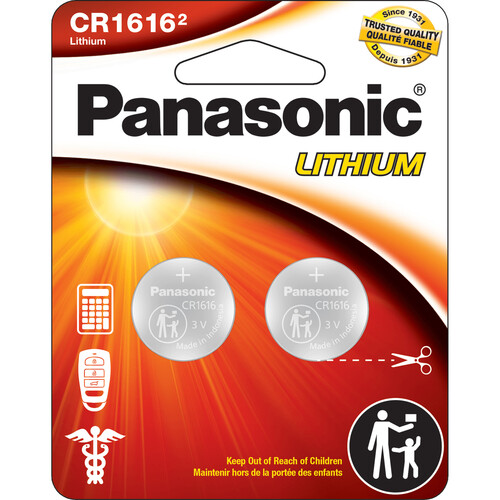Panasonic CR1616 Lithium Coin Battery (2-Pack)