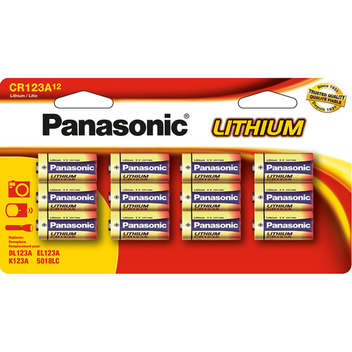 Panasonic CR123PA Lithium Battery (12-Pack)