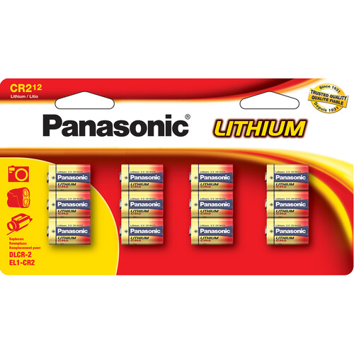 Panasonic CR2 Lithium Battery (3V 850mAh 12-Pack)