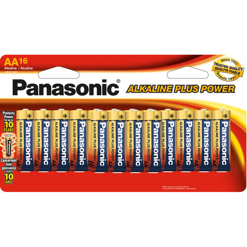 Panasonic AA Alkaline Plus Power (16-Pack)