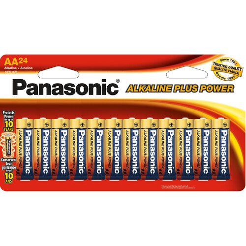 Panasonic AA Alkaline Plus Power (24-Pack)