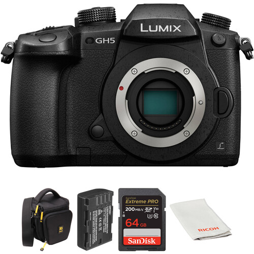 Panasonic Lumix DC-GH5 Mirrorless Micro Four Thirds Digital Camera with Accessories Kit