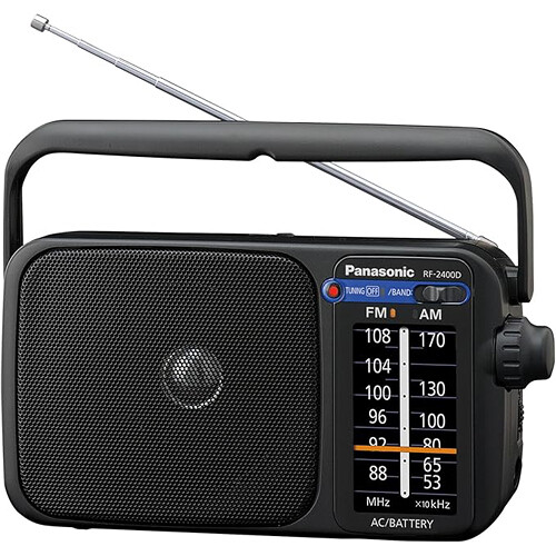 Panasonic RF-2400 Portable FM/AM Radio with AFC Tuner (Black)