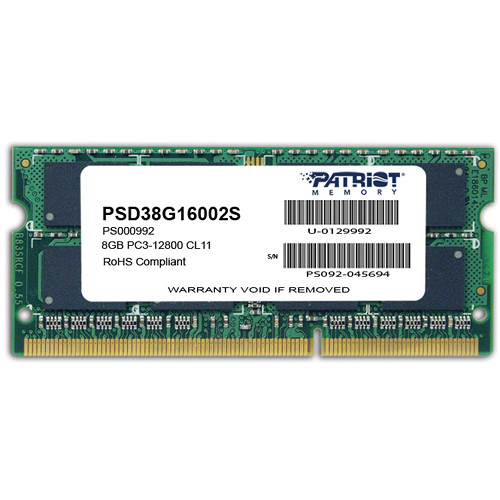 Patriot Signature Series 8gb Ddr3 Pc3 1600 Mhz