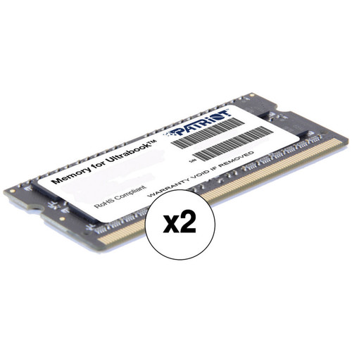 Patriot Signature Series 4GB DDR3 PC3-12800 1600 MHz SR SO-DIMM Memory Module (1.35V 2-Pack)