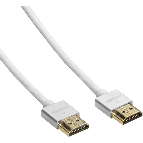Pearstone HDA-501UTW Ultra-Thin High-Speed HDMI Cable with Ethernet (White 1.5')