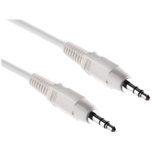 Pearstone Stereo Mini Male to Stereo Mini Male Cable (White 10')