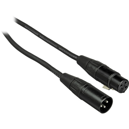 Pearstone PM Series XLR M to XLR F Professional Microphone Cable (1.5' Black 3-Pack)