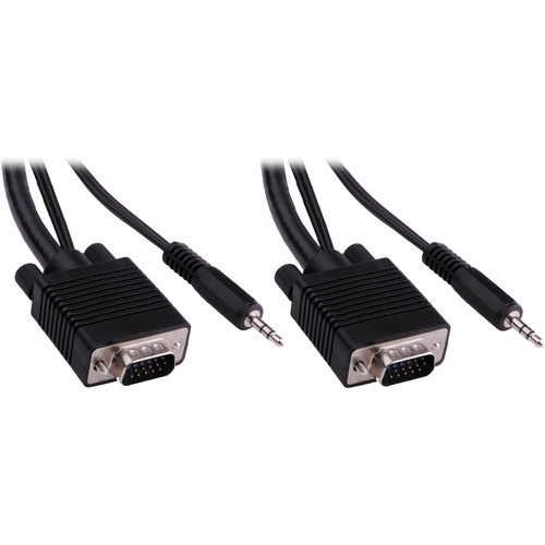 Pearstone Standard VGA Male to VGA Male Cable with 3.5mm Stereo Audio (6')