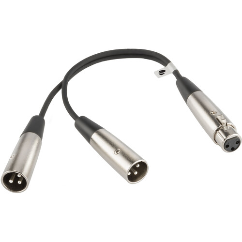 Pearstone XF-2XM XLR Female to 2 XLR Male Y-Cable (6