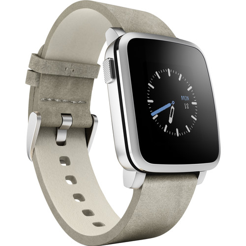 pebble time steel smartwatch