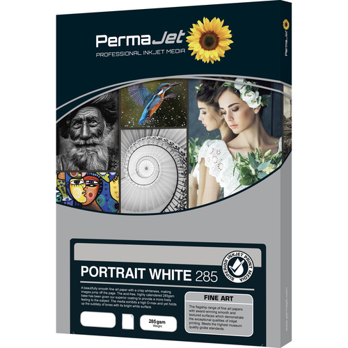 PermaJetUSA Portrait White 285 Smooth Fine Art Paper (A2 25 Sheets)