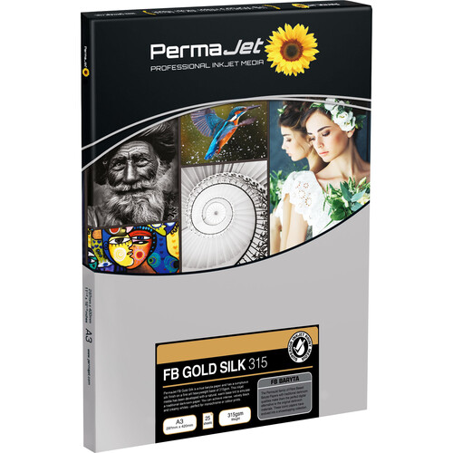 PermaJetUSA FB Gold Silk 315 Baryta Paper (A3 25 Sheets)