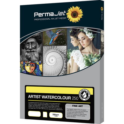 PermaJetUSA Artist Watercolour 250 Textured Fine Art Paper (A4 25 Sheets)