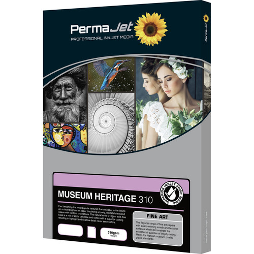 PermaJetUSA Museum Heritage 310 Textured Fine Art Paper (A2 25 Sheets)