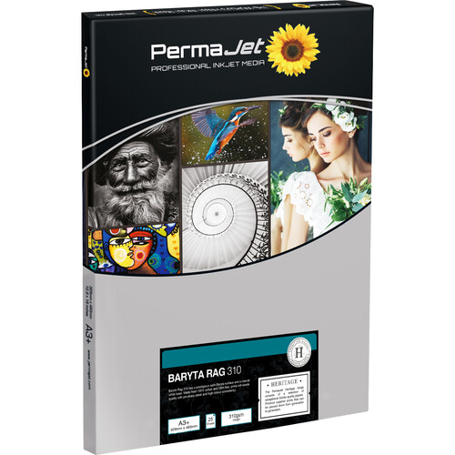 PermaJetUSA Baryta Rag 310 Fine Art Inkjet Paper (A3+ 25 Sheets)