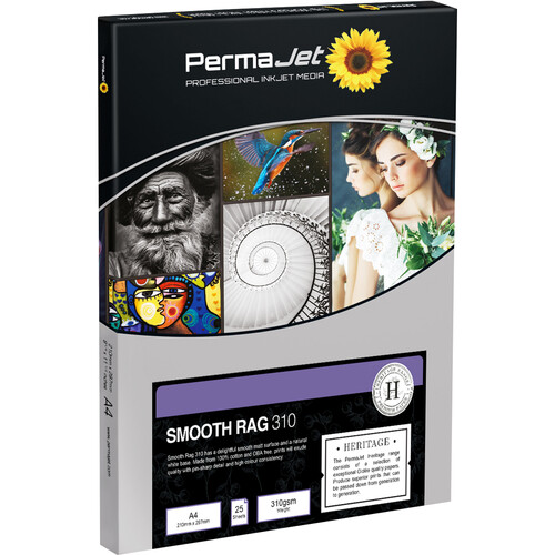 PermaJetUSA Smooth Rag 310 Fine Art Inkjet Paper (A4 25 Sheets)