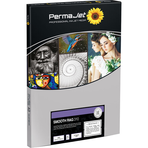 PermaJetUSA Smooth Rag 310 Fine Art Inkjet Paper (A3 25 Sheets)