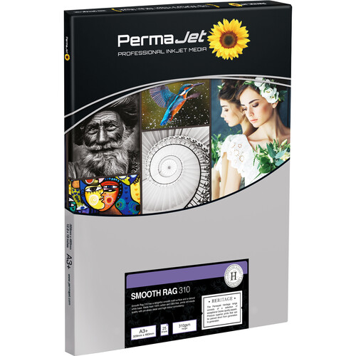 PermaJetUSA Smooth Rag 310 Fine Art Inkjet Paper (A3+ 25 Sheets)