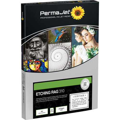 PermaJetUSA Etching Rag 310 Fine Art Inkjet Paper (A4 25 Sheets)