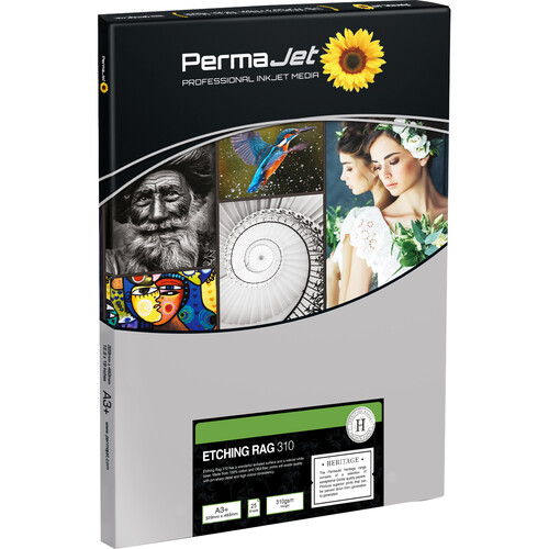 PermaJetUSA Etching Rag 310 Fine Art Inkjet Paper (A3+ 25 Sheets)