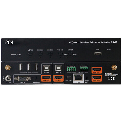 PFY 4K 4x2 HDMI Matrix Switcher with KVM