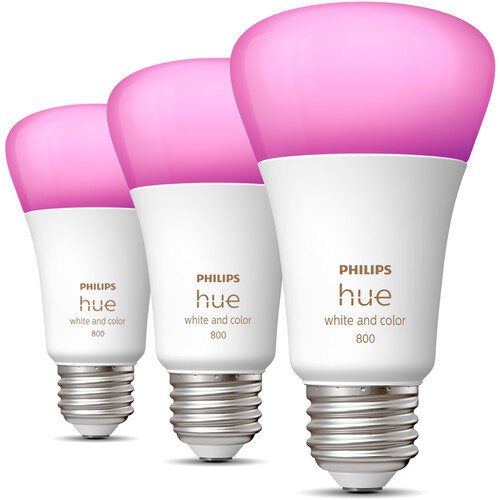 Philips Hue A19 Bulb with Bluetooth (White & Color Ambiance 3-Pack)