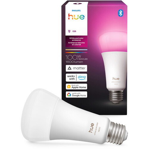 Philips Hue A21 Bulb with Bluetooth (White & Color Ambiance Matter)