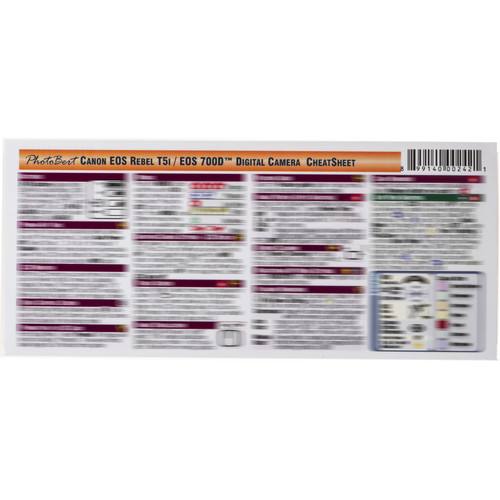 PhotoBert Cheat Sheet for the Canon T5i/700D TC142 13