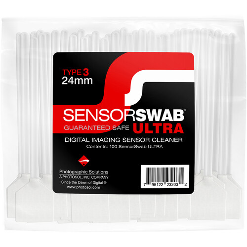 Photographic Solutions Type 3 Sensor Swab Ultra for FX or Full-Frame Sensors (100-Pack 24mm)