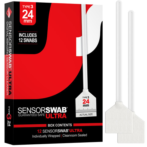 Photographic Solutions Type 3 Sensor Swab Ultra for FX or Full-Frame Sensors (12-Pack 24mm)