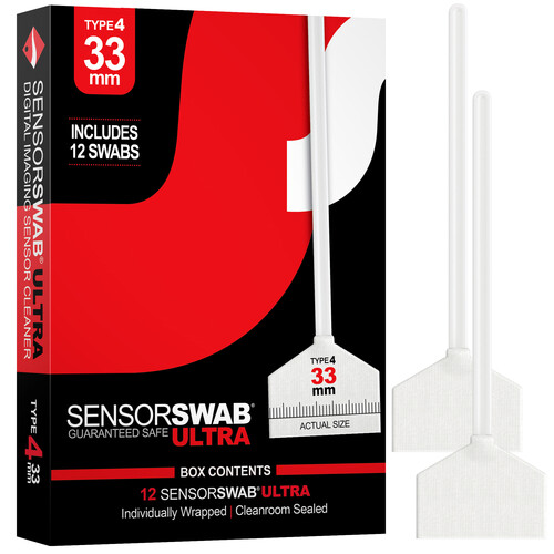Photographic Solutions Type 4 Sensor Swab Ultra for Medium Format Sensors (12-Pack 33mm)