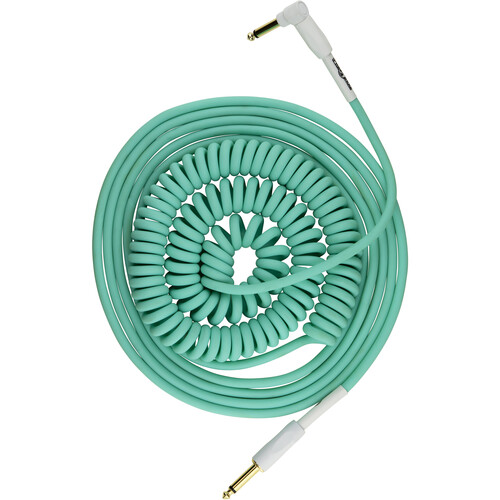 Pig Hog Vintage Half-Coiled Instrument Cable (30' Seafoam Green)