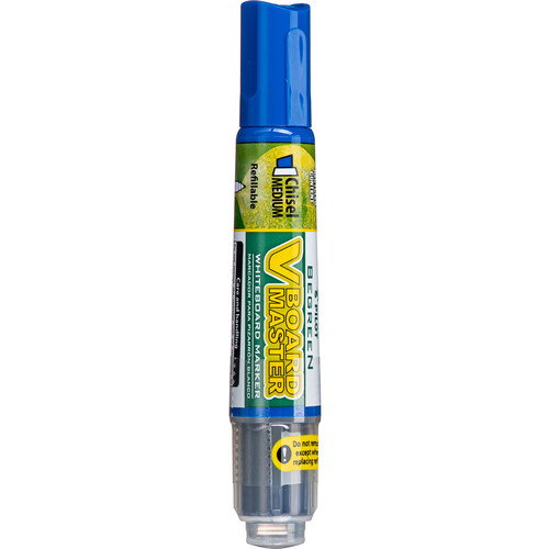 PILOT V Board Master BEGREEN Whiteboard Markers (Medium Chisel Blue 12-Pack)