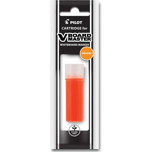 PILOT V Board Master BEGREEN Whiteboard Marker Refill Cartridge (Orange 12-Pack)