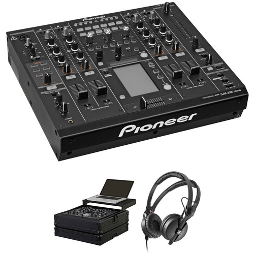 Pioneer DJ DJM-2000NXS DJ Mixer Kit with Flight Case and