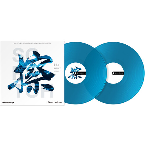 Pioneer DJ RB-VD2-CB Control Vinyl for rekordbox dj (Pair Clear Blue)