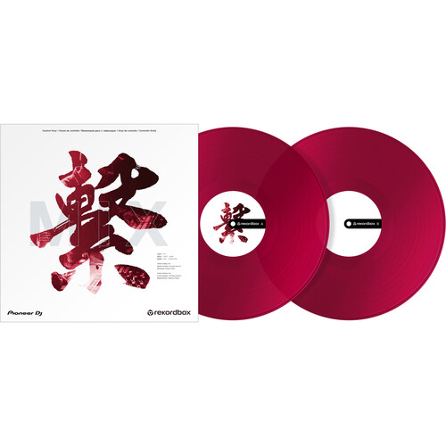 Pioneer DJ RB-VD2-CR Control Vinyl for rekordbox dj (Pair Clear Red)