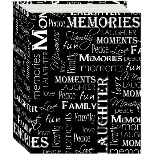 Pioneer Photo Albums Mini Max Pocket 1-Up Album (Black & White Words 4 x 6