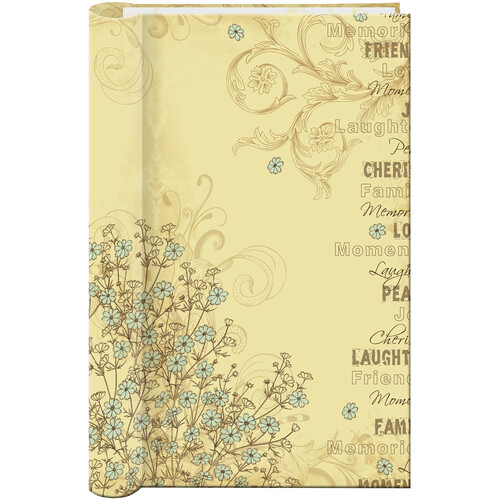 Pioneer Photo Albums Bi-Directional Memo Pocket 3-Up Album (Vintage Text 4 x 6