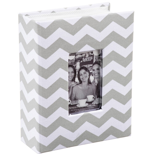 Pioneer Photo Albums 1Up Chevron Designer Fabric Mini Album (Gray)