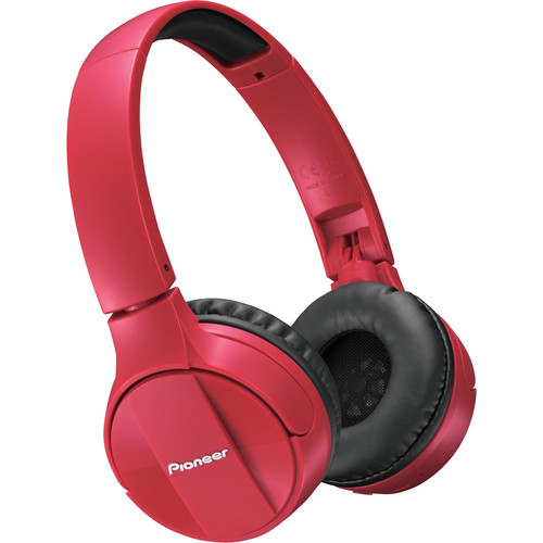 Pioneer SE-MJ553BT Bluetooth Headphones (Red) SEMJ553BTR B&H