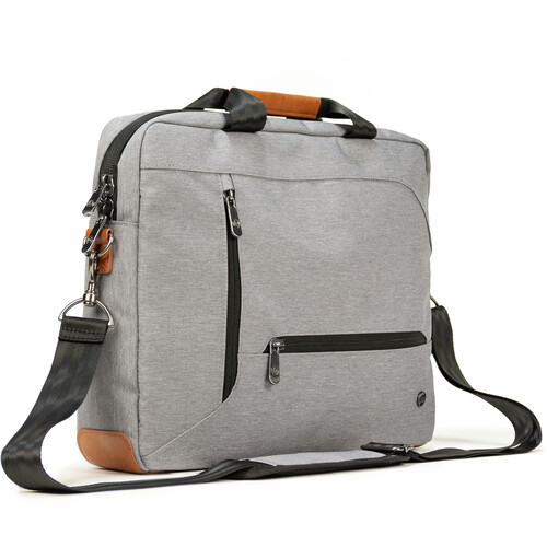 PKG International Annex Messenger Bag (Light Gray / Tan 10L)
