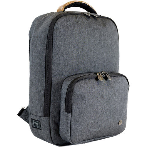 PKG International Robson Recycled Cross-Body Laptop Bag (Black/Gray 12L)