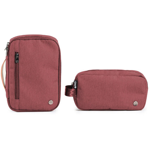PKG International Waterloo Accessory Case (Rum Raisin/Tan 2-Pack)