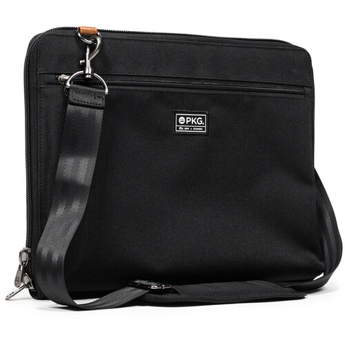 PKG International Wellington Accordion Messenger Bag (10L Black/Tan)