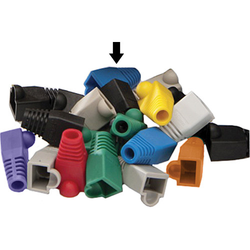 Platinum Tools 5.5mm RJ-45 Colored Boots (Blue Pack of 100)