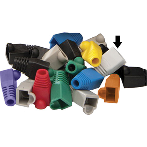 Platinum Tools 6mm RJ-45 Colored Boots (White Pack of 100)