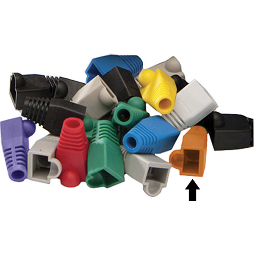 Platinum Tools 6.5mm RJ-45 Boots Colored Boots (Orange Pack of 100)