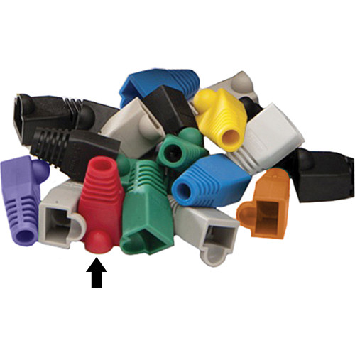 Platinum Tools 7mm RJ-45 Colored Boots (Red Pack of 100)
